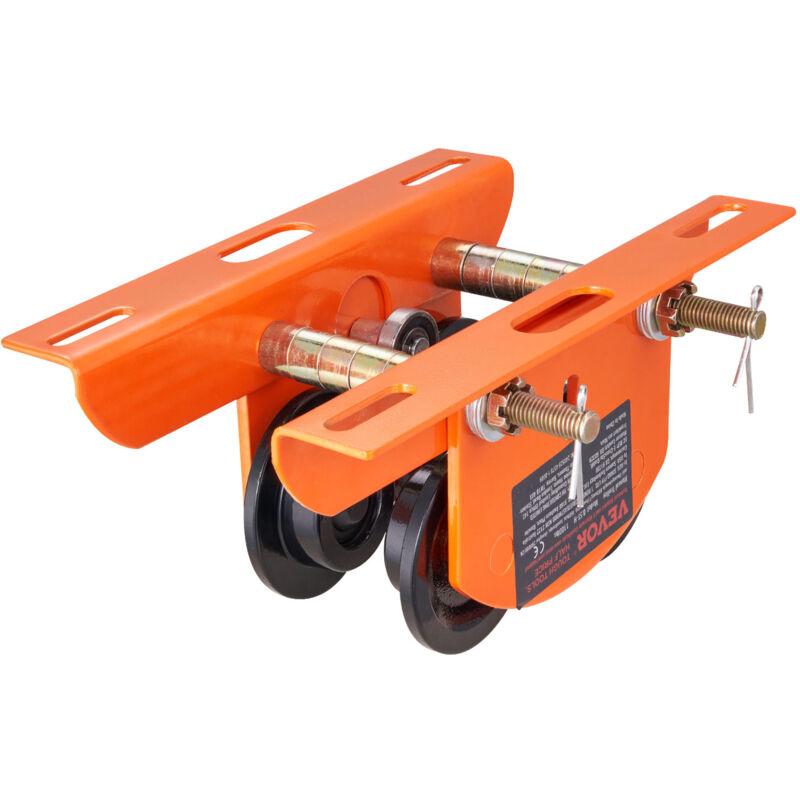 VEVOR Chariot Porte Palan Électrique à Poutre Acier Allié Capacité 500KG Réglable 6-12cm