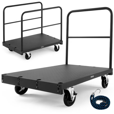 VEVOR Chariot service 1060x490x980mm, 3 niveaux, plastique, roues pivotantes avec freins. - Manutention transports - Achat & prix VEVOR Chariot service 1060x490x980mm, 3 niveaux, plastique, roues pivotantes avec freins. - Manutention transports - Achat & prix