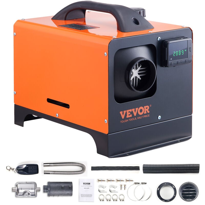 Mophorn - vevor Chauffage Diesel Tout-en-Un Portable 12/24 v 5 kW Rechauffeur deAir Diesel 0,16-0,52 L/h 8-36 ℃ Reglable 15-20 m² Controle lcd et