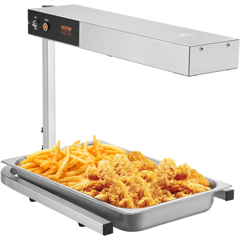 Mophorn - vevor Chauffe-Frites Commercial 750 w Lampe Chauffe-Plat en Acier Inoxydable Plage de Temperature 40-50 ℃ pour Maintien au Chaud Pizza