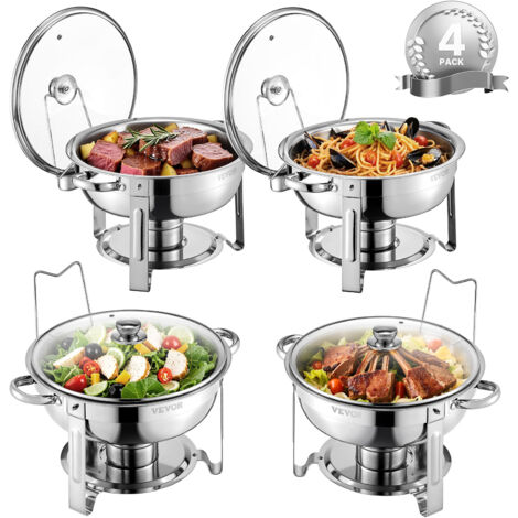 Chauffe-Plat Buffet à 3 Bacs De 7,6 L, Bain-Marie Électrique 1500