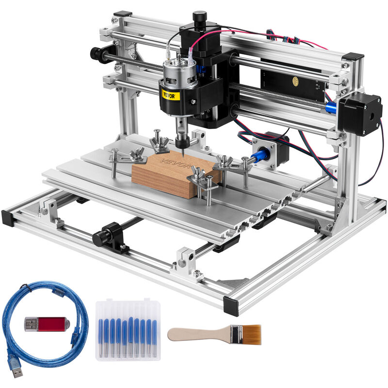 Vevor - Kit De Routeur Avec Graveur Laser cnc 300 x 180 mm, diy Kit De Gravure 3 Axes, Fraiseuse de Controle Tableau de controle grbl, Gravure au
