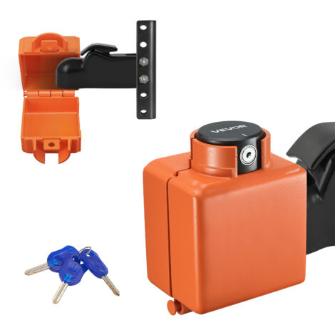 VEVOR Collar Coupler Lock, Fits 2 & 2-5/16-Inch Demco Cast Head Couplers, Trailer Hitch Lock with 3 Keys Secures Security Chains, Rust-resistant, Anti-Theft RV Trailer Locks for RV, Trailer, Boat