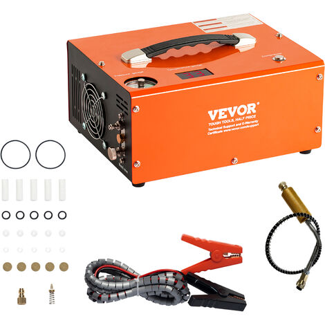MOPHORN VEVOR Compresor de Aire PCP Portátil de 30 MPa con Convertidor Incorporado Apagado Automático CC 12V/CA 230V Motor de 300W Bomba de Tanque de Paintball sin Aceite para Pistola de Aire, Tanque de Buceo