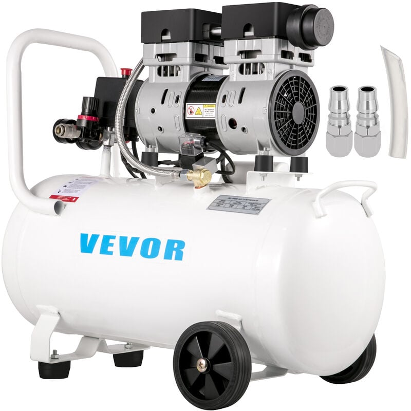 Image of VEVOR Compressore Silenzioso 750W, Compressore deAria Oil-free 50 L, Pressione 8 Bar, Compressore deAria Silenzioso 220V, Compressore Aria Portatile,