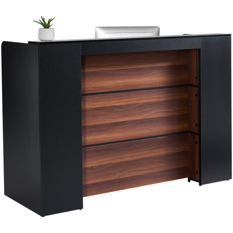 Comptoir De Réception 80 Cm Blanc Avec Tiroirs Verrouillables - Bureau Accueil Pour Salon, Magasin, Bureau