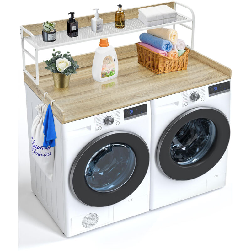 VEVOR Comptoir pour lave-linge et seche-linge, 137x70 cm, etagere a