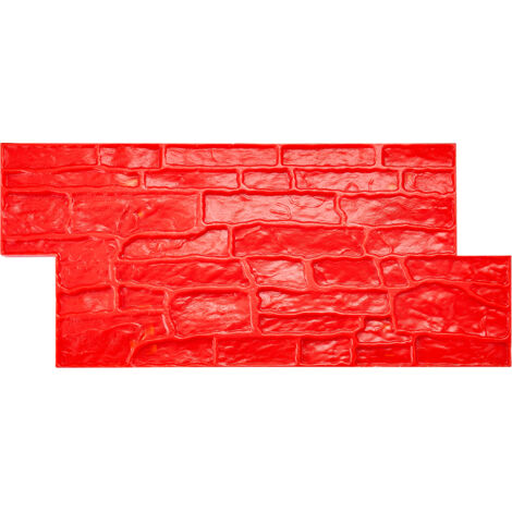 VEVOR Concrete Stamps Mat, 28 x 12 x 0.6 in, Concrete Texturing Skin Polyurethane Stamp Stone Tile Texture Mat, Slate floor Imprint Seamless Stamp Concrete Molds for Outdoor Decorative, Red