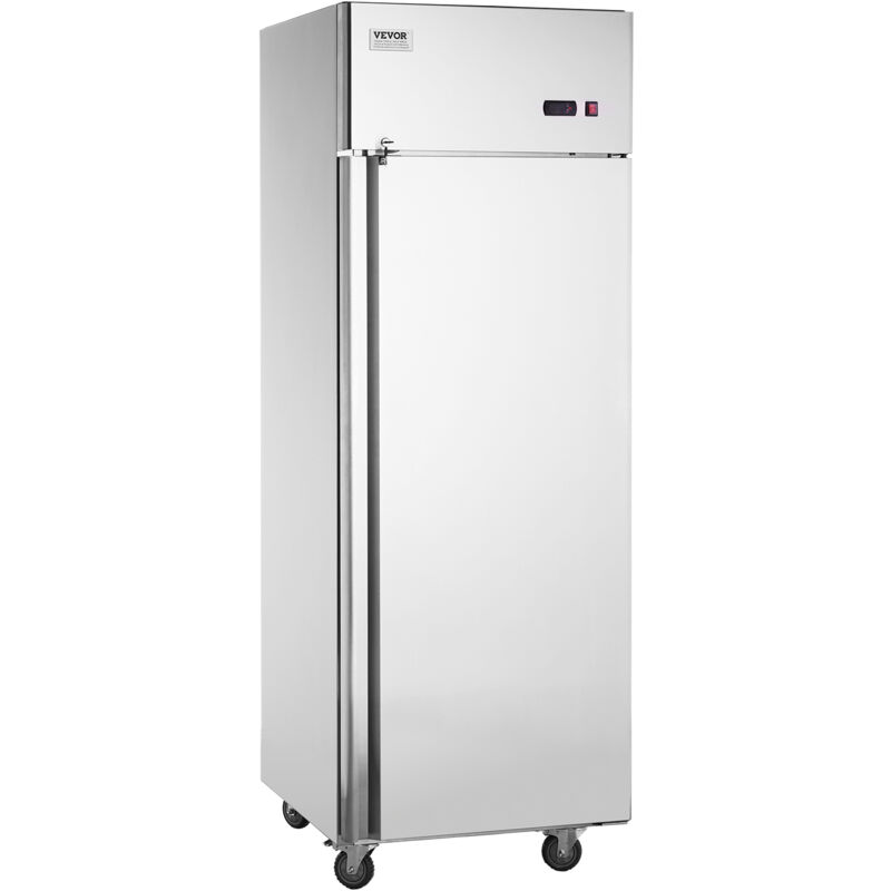Vevor - Congelateur Commercial 570 L, Armoire de Congelation a Portee de Main 1 Porte, en Inox, Degivrage Automatique, Controle de Temperature -25 a