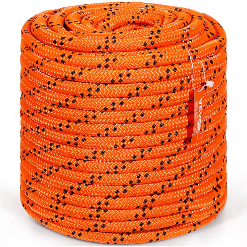 Image of Vevor - Corda in Poliestere Doppia Intrecciata 19 mm x 67,06 m Corda per Arrampicata allAperto 24 Trefoli 88,96 kN di Resistenza alla Rottura,