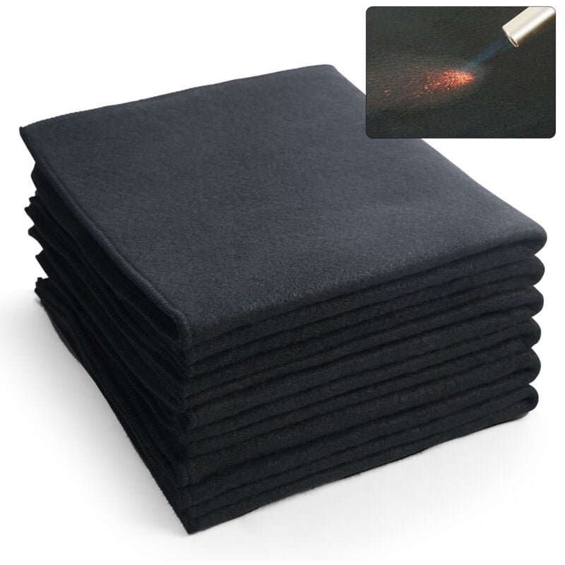 VEVOR Couverture de Soudage Ignifuge, Lot de 6 Couverture Anti-feu Fibre de Carbone 540x510 mm Resistante a la Chaleur 982 ℃ Tapis Isolant Decoupable