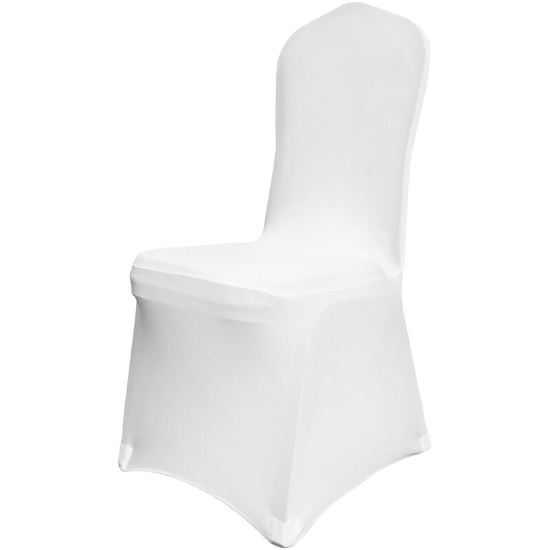 Vevor - Couverture Housses de Chaise Mariage 50 Pieces Housse de Chaise Blanche Housse de Chaise Banquet pour Chaises sans Bras Polyester et