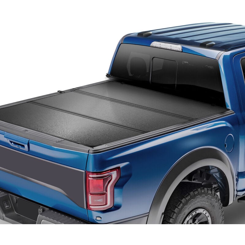Couvre-Benne a Trois Volets, Compatible avec Ford F-150 Lightning 2015-2024, Flanc Plat 1661 mm, Couvre-Tonneau Rigide pour Benne Interieure 1704 x