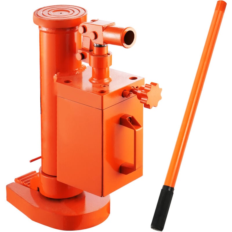 VEVOR Cric a Patte 5 T a la Patte, Cric Hydraulique pour Machines Capacite de Levage 10 T en Haut, Hauteur de la Patte 25-230 mm, Hauteur du Dessus