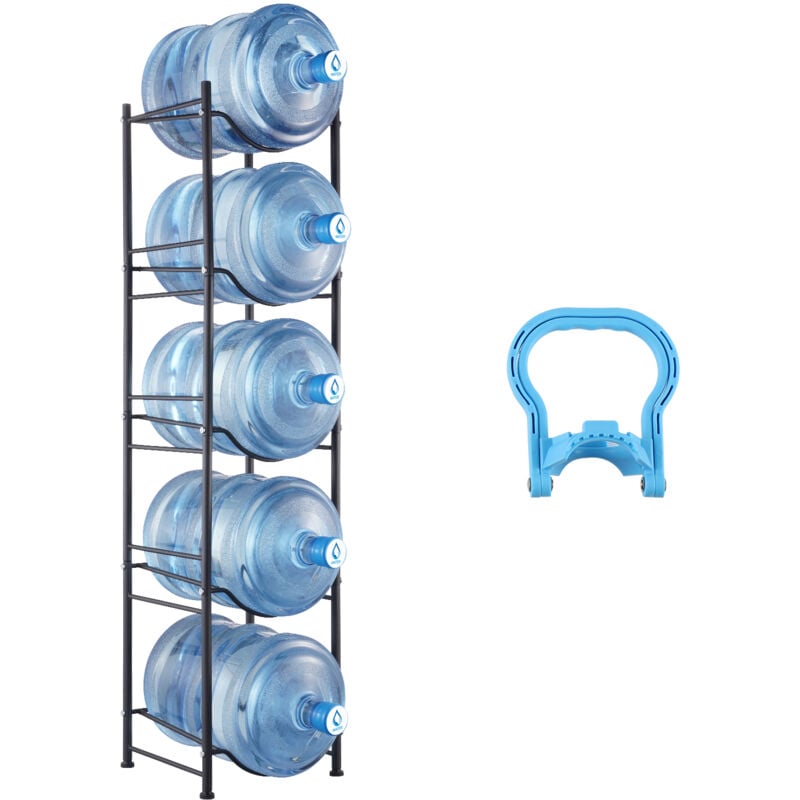 De bouteille deeau skyshalo, 5 niveaux, rangee unique, peut contenir des bidons de 5 gallons, support en metal durable pour cuisine, bureau, espace