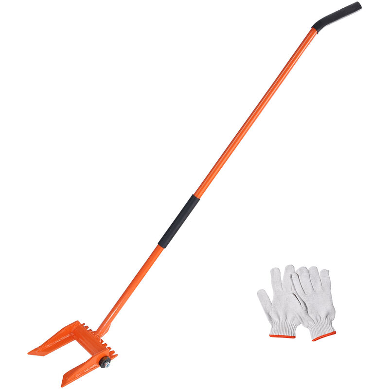 Vevor Demonte Palette 152,4 cm Arrache Palettes Capacite de Charge 907 kg Acier au Carbone Q235 Outil de Demontage de Palettes Paire de Gants pour