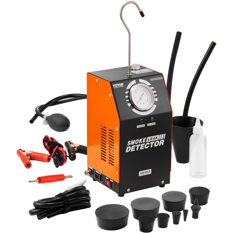 Vevor - Detecteur de Fuite de Carburant 2 Modes Air et Fumee, Machine a Fumee Automobile evap avec Pompe a Air Integree et Manometre, Testeur de