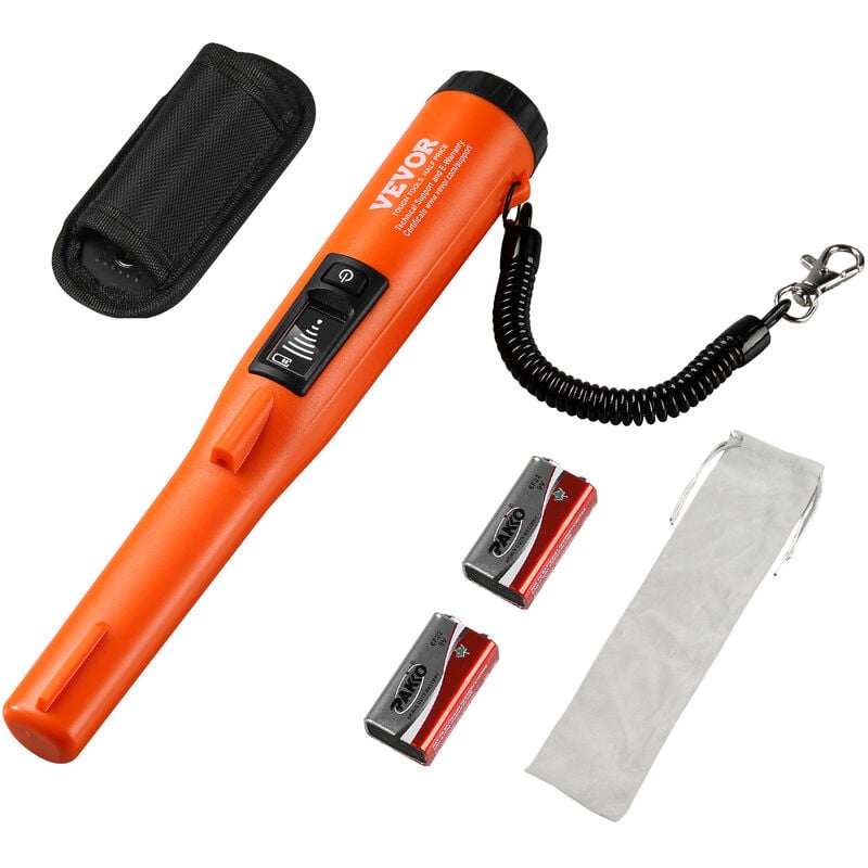 Vevor - Detecteur de Metaux Pinpointer IP68 Entierement Etanche Pointeur de Metaux Portable Profondeur Detection 114 mm 3 Modes Ecran lcd Sonde