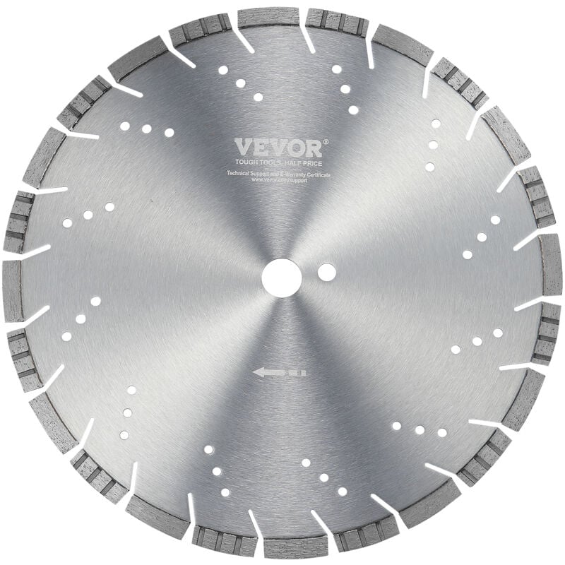 Vevor - Disque a Tronconner Diamante 350 mm, Disque Diamant Humide ou Seche, Lame de Scie a Beton avec Dents Inclinees de 10 mm, Diametre du Trou