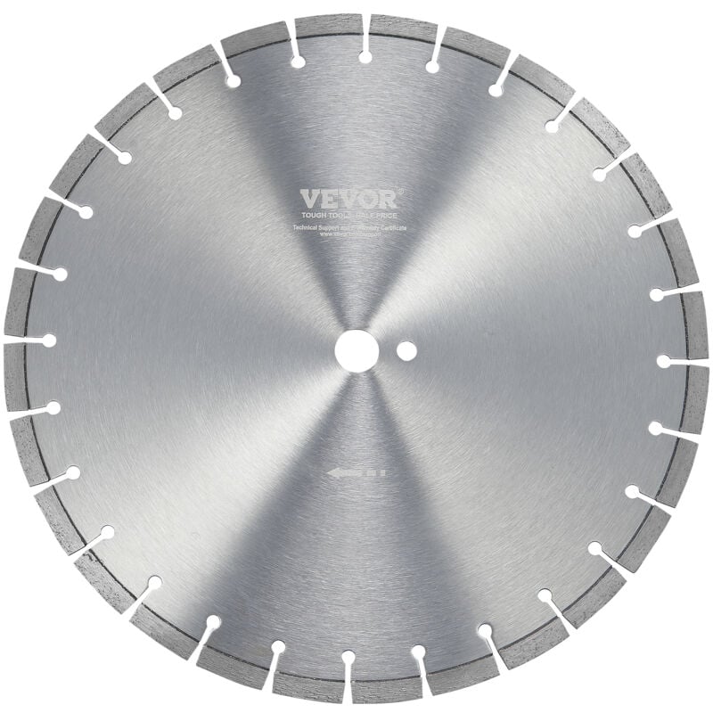 Vevor - Disque a Tronconner Diamante 400 mm, Disque Diamant Humide ou Seche, Lame de Scie a Beton avec Dents Plates de 12 mm, Diametre du Trou