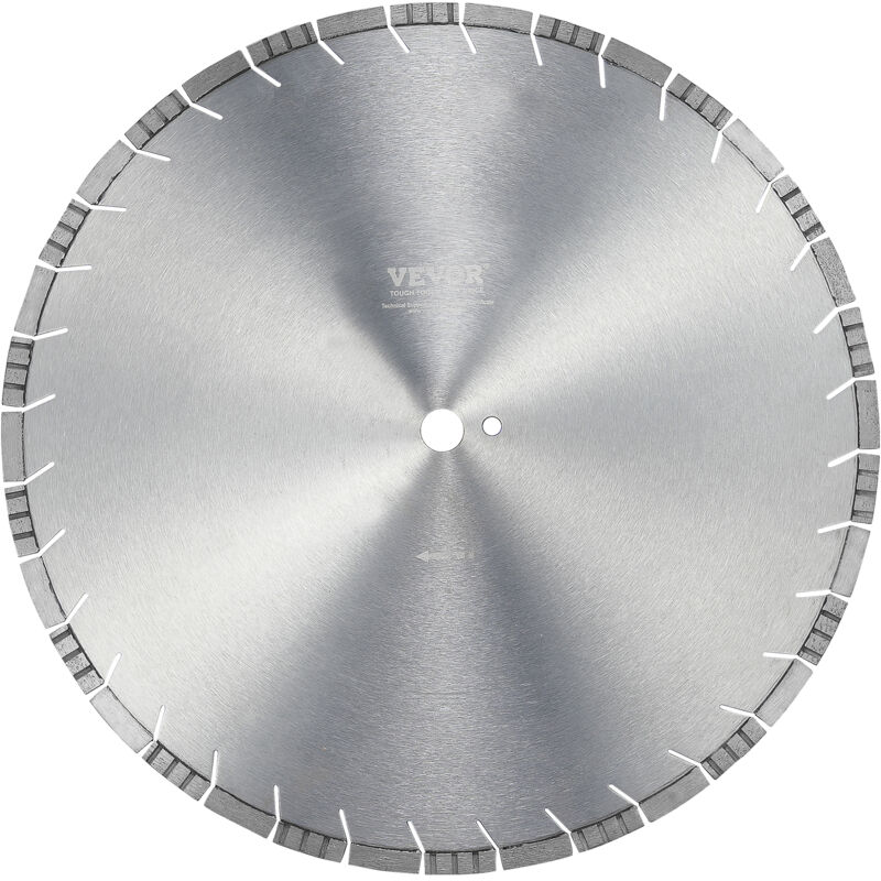 VEVOR Diamantzaagblad Betonzaagblad 50 cm voor nat of droog werk, 12 mm diamantsegmentzaagblad met schuine tanden, middengatdiameter 25,4 mm, voor beton, cementplaten, tegels, bakstenen