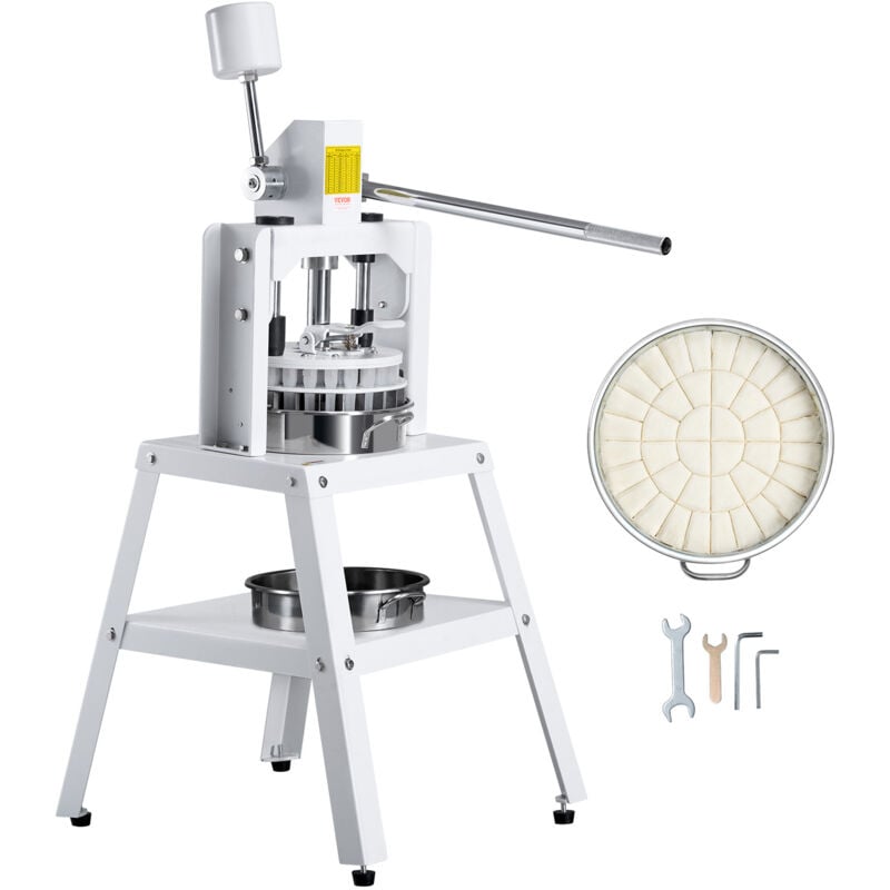 VEVOR Diviseuse de pate manuelle, 40 pieces, coupe-pate a pression verticale de 30 g a 140 g avec plateau et lame en acier inoxydable 304, machine a