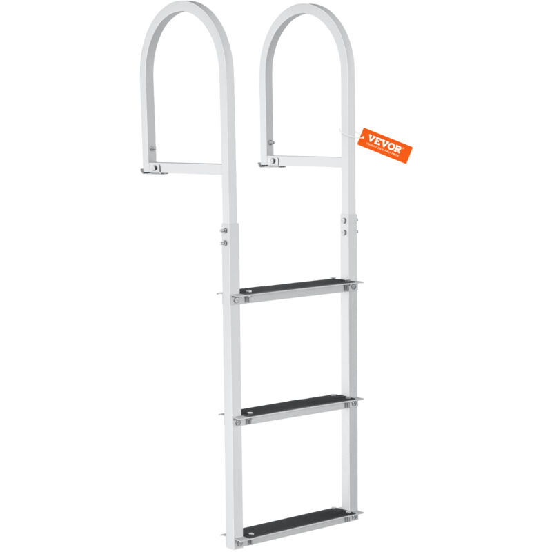 Mophorn - Vevor Dockleiter 3 Abnehmbare Stufen 227 Kg Tragkraft, Ponton-bootsleiter Aus Aluminiumlegierung Mit 8 Cm Breiter Stufe Und Rutschfester