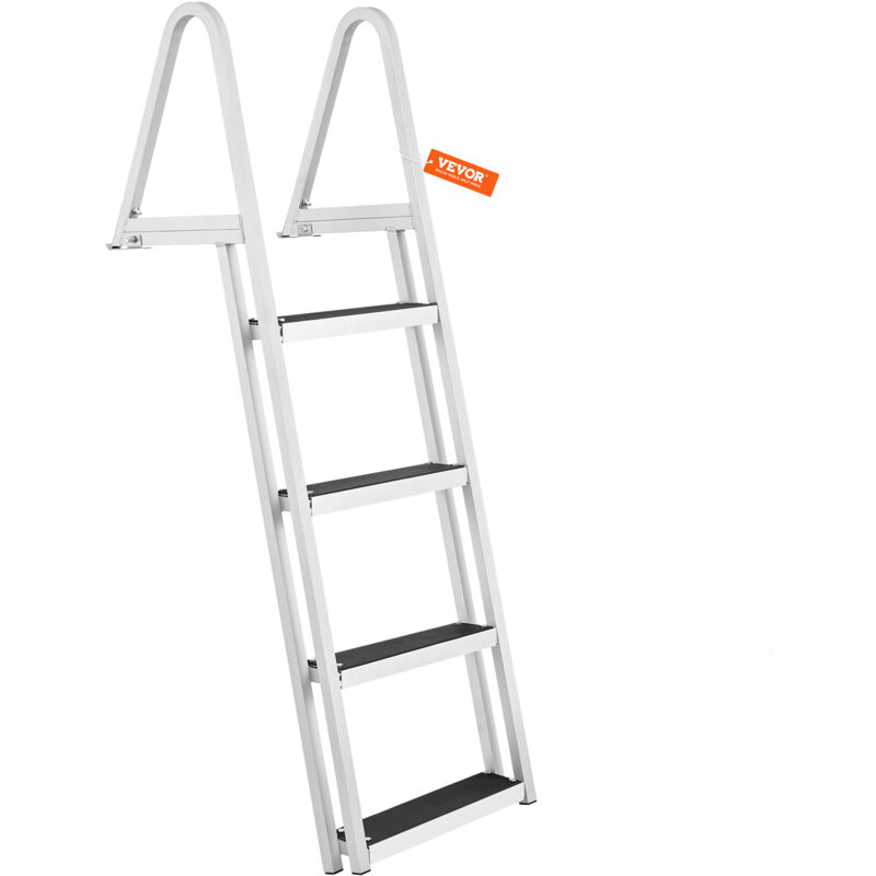 Mophorn - Vevor Dockleiter, 4 Abnehmbare Stufen, 159 Kg Tragkraft, Bootsleiter Aus Aluminiumlegierung Mit 10 Cm Breiter Stufe Und Rutschfester