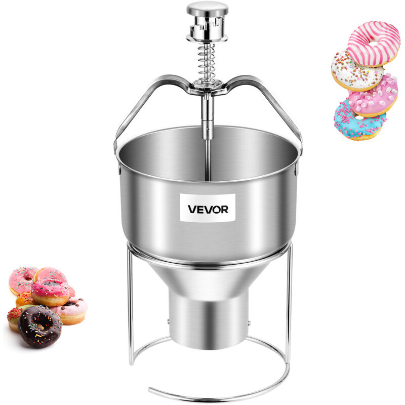 VEVOR Donut Depositor, Large Capacity Manual Donuts Dropper, 304 Stainless Steel Commercial Batter Dispenser, 6 Thicknesses Adjustment Doughnut