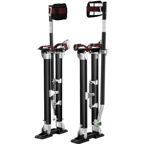 MOPHORN VEVOR Drywall Stilts, 24''-40'' Adjustable Aluminum Tool Stilts with Protective Knee Pads, Durable and Non-slip Work Stilts for Sheetrock Painting, Walking, Taping, Black