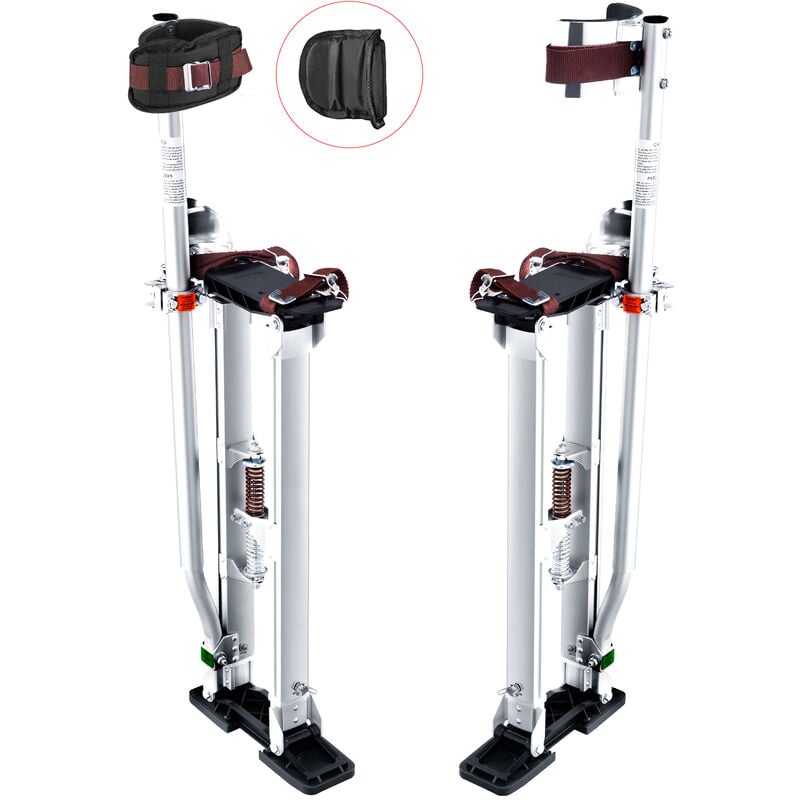 Vevor - Echasses pour Cloison Seche Reglables 61-101,6 cm Echasses Plaquiste Alliage deAluminium Charge 103 kg Pieds 27-29 cm Genouilleres de