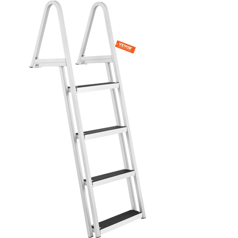 Vevor Echelle de quai, 4 marches amovibles, echelle de bateau ponton alliage dealuminium, charge 158,7 kg​, avec marche antiderapante,facile a