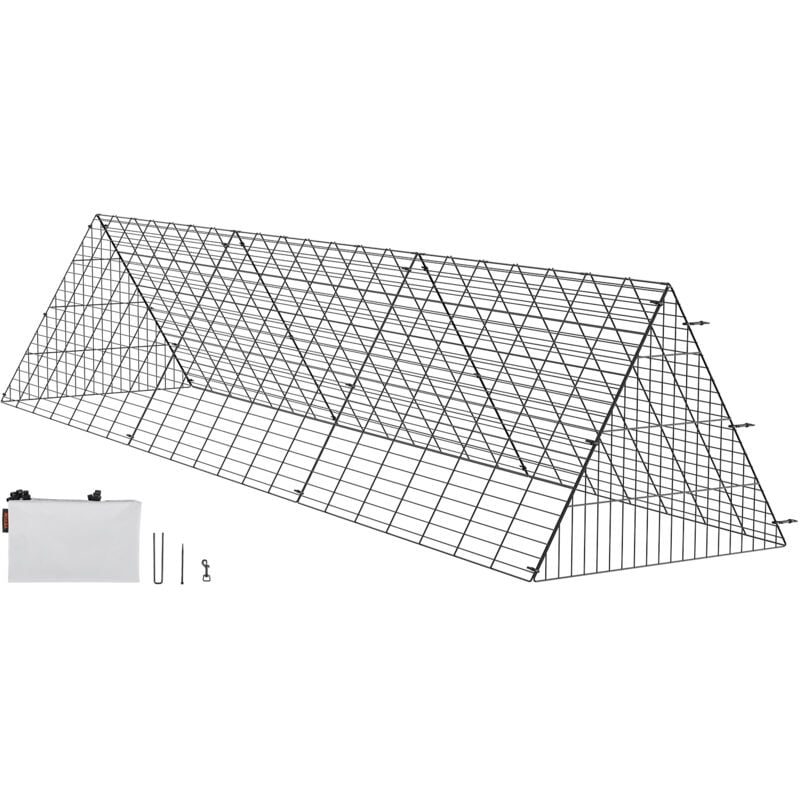 Mophorn - vevor Enclos du poulailler, 300 x 71 x 61,5 cm (l x l x h), tunnels de poulet pour la cour, poulailler portable pour une installation