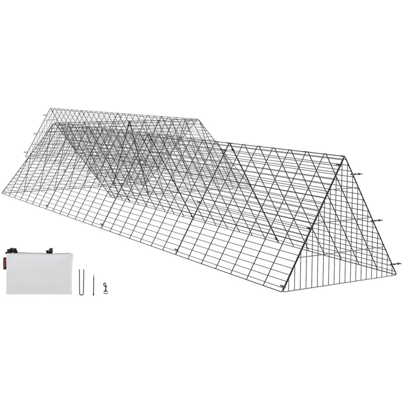 Mophorn - vevor Enclos du poulailler, 729 x 200 x 61,5 cm (l x l x h), tunnels de poulet pour la cour,poulailler portable pour l'exterieur avec