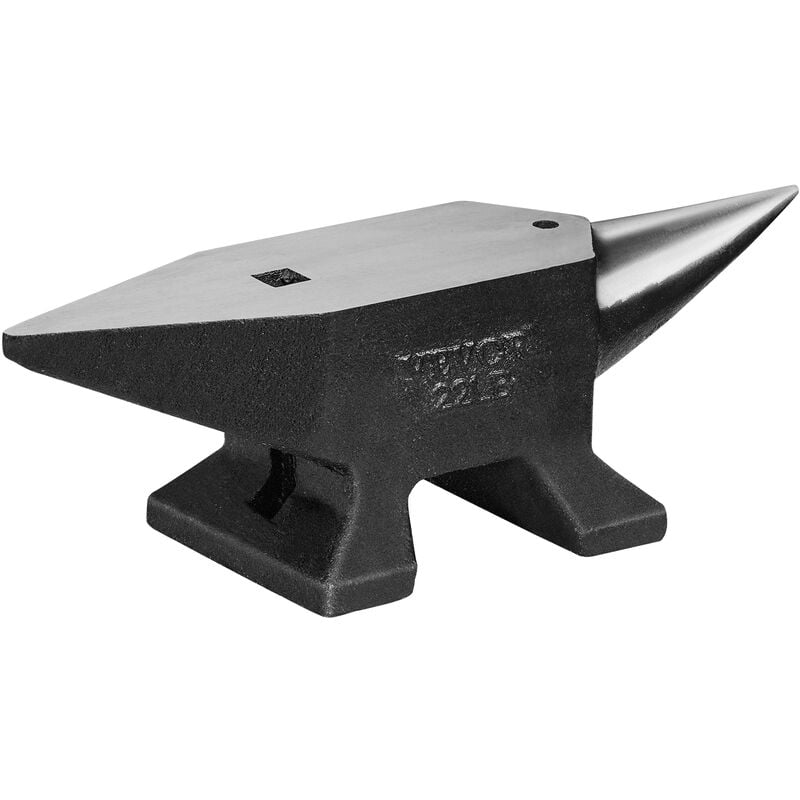 Vevor Enclume de Forgeron 10 kg a Une Bigorne Enclume en Acier Moule Table de Travail 260x82 mm Durete 50HRC Style Londonien avec Trou Rond 9,5 mm et