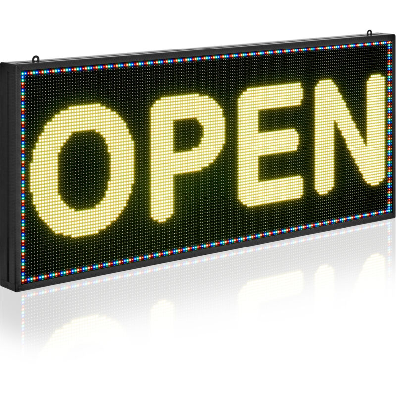 Enseigne Lumineuse led Programmable 99x41,2 cm, Panneau d'Affichage Numerique Couleur Pleine P6, gif a Motifs de Texte Personnalises, Commande