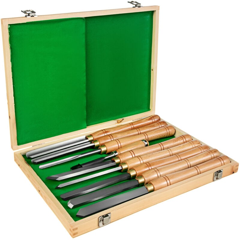Vevor - de burin a tour 8pcs Tournage du Bois Tour a bois a table de travail a haute vitesse pour les laboratoires