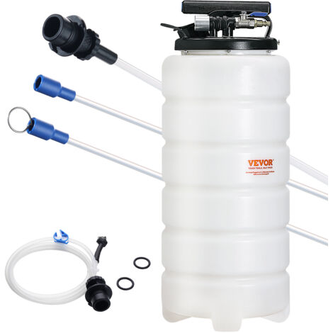 VEVOR Estrattore di Fluidi Pompa a Vuoto di Aspirazione per Cambio Olio di Motore Pneumatico/Manuale Capienza max. 15L, Estrattore per Cambio Olio Pompa a Vuoto Kit Evacuazione a Vuoto dei Fluidi Auto