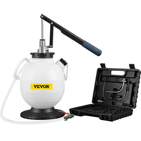 VEVOR Extractor de Aceite 7,5 L Extractor de Líquido con 15 Adaptadores Bomba Extractora Líquidos Válvula de Control 31x28x44 mm para Sustitución de Aceite en ATV, Barcos, Equipos Agrícolas, Motores