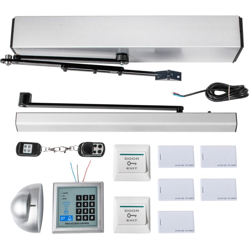 Vevor - Ferme Porte Hydraulique Force 24 V Fermeture Automatique a Ressort avec Telecommande 10 kg Bras a Glissiere 66-120 cm Technologie Pignon