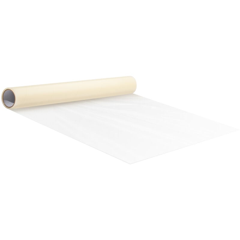 Film de protection de tapis, 615 mm x 60,96 m, protecteur de sol et de surface avec dos auto-adhesif, rouleau de film protection adhesif polyethylene