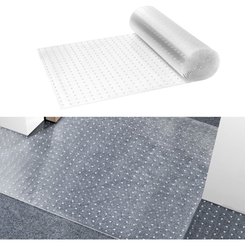 VEVOR Film de protection de tapis pour animaux de compagnie, 61 cm x 3,66 m, protecteur antiderapant contre rayures de chat PVC, facile a couper,