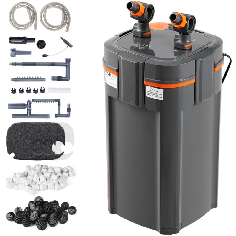 Mophorn - vevor Filtre deaquarium 1500 l/h, filtre a 4 etages 454 l, filtre interne ultra silencieux avec protection uv, filtre de puissance