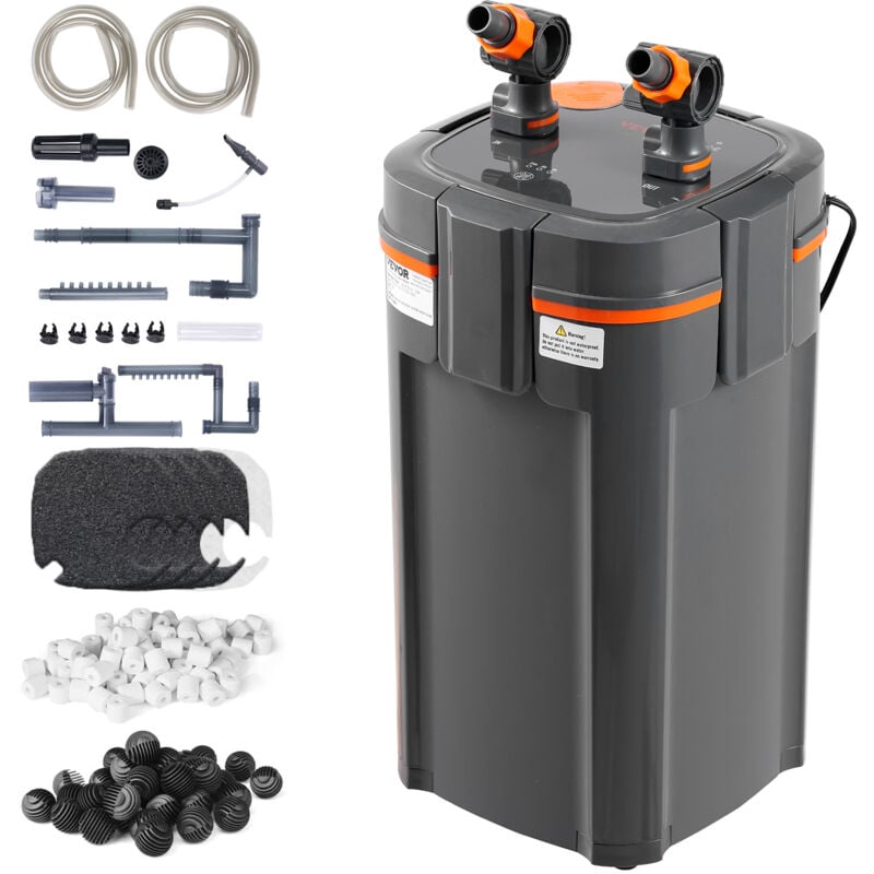 Mophorn - vevor Filtre deaquarium 528 gph, filtre a 5 etapes 200 gallons, filtre interne ultra silencieux avec protection uv, filtre de puissance
