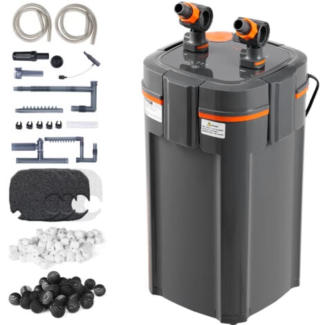 MOPHORN VEVOR Filtro de acuario 317 GPH, filtro de 4 etapas de 100 galones, filtro interno ultra silencioso con protección UV, filtro de potencia sumergible con múltiples funciones para acuarios, 12 W