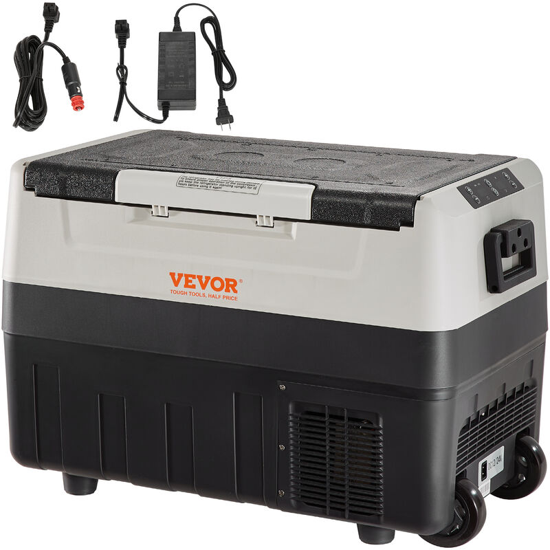 Image of Vevor - Frigorifero per Auto 35 Litr Frigo Compressore Congelatore Portatile Elettrico per Campeggio con Ruote a Doppia Zona06kW.h Da -20癈 a 10癈