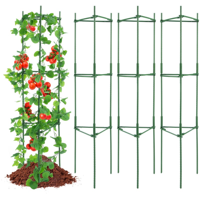 Vevor - Gabbie per Pomodori da Giardino 4 Pacchetti, Gabbia Sostegno per Pomodori 160cm, Gabbia Supporto per Piante Alte Impilabile, Aiuole Rialzate,