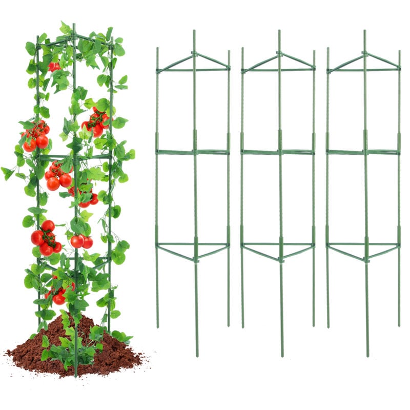 Vevor - Gabbie per Pomodori da Giardino 6 Pacchetti, Supporto per Pomodori 121,92cm, Gabbia Sostegno per Piante Alte Impilabile, per Aiuole Rialzate,