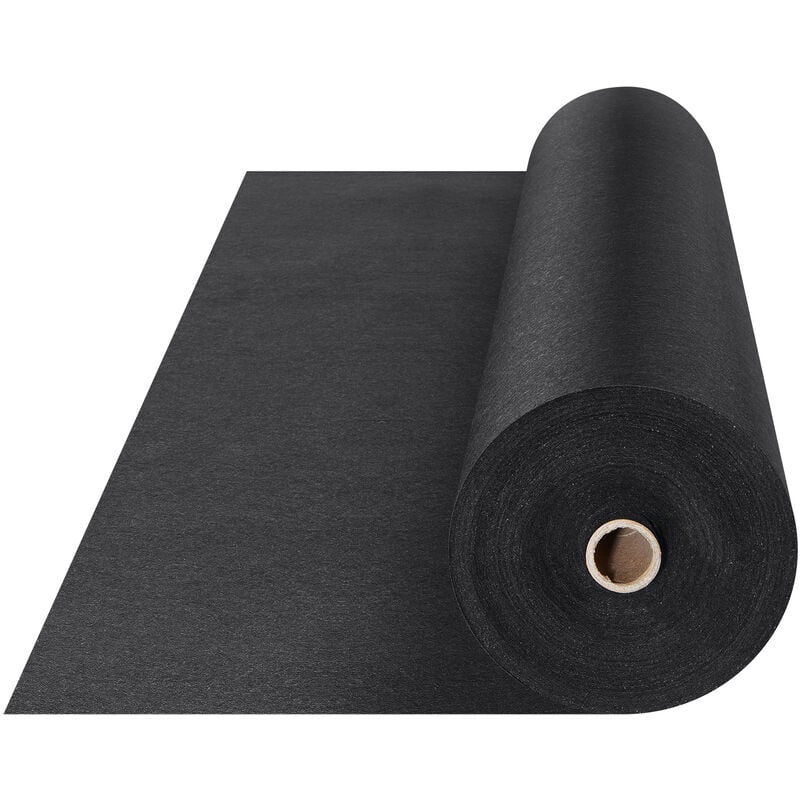 Vevor Geotextile Non Tisse 1,8x15,2 m Toile de Paillage Anti-Mauvaises Herbes 271 g/m² Tissu deAllee Permeable Resistant a la Dechirure pour Systemes