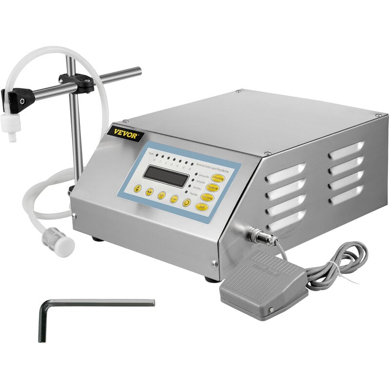 Vevor Machine de Remplissage de Liquide Numerique 5 ml-3500 ml Remplisseur de Bouteille 30 w Machine de Remplissage Anti-gouttes pour Eau Huile